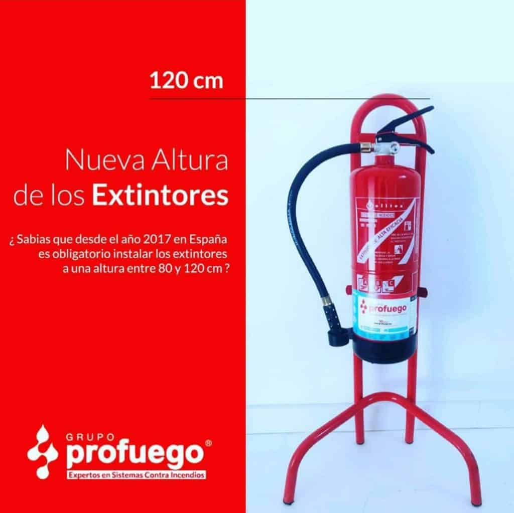 altura extintores